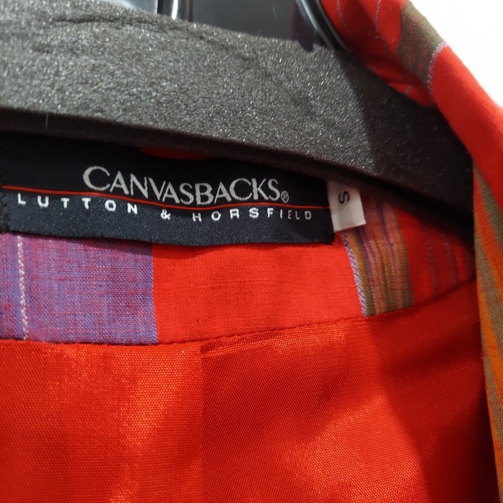 Vintage Patchwork Blazer Multicolor Clowncore Size Small 100% Cotton - Picture 3 of 5